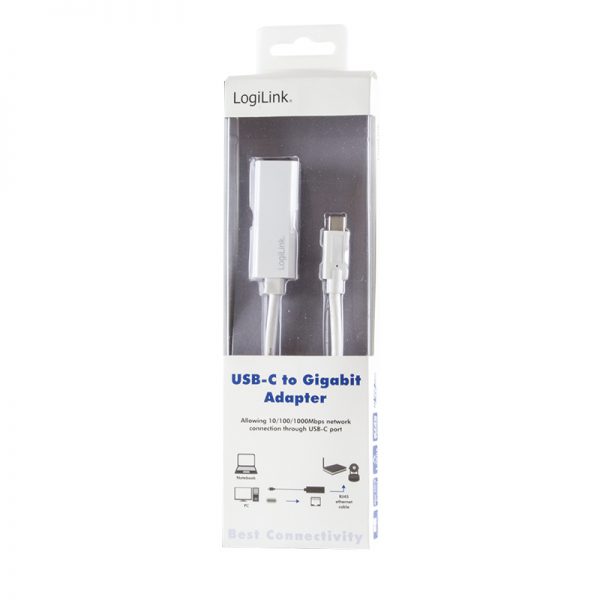 LogiLink netwerk adapter 10/100/1000 Mbps USB-C
