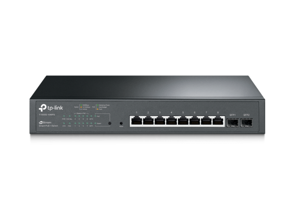TP-Link 8Port, 8x1Gb - 2xSFP Managed PoE+