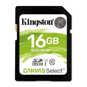 SDHC Card 16GB Kingston UHS-I Canvas Select