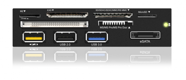 3,5" IcyBox 6-in-one Zwart Plastic USB 3.0