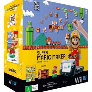 Nintendo Wii U 32GB Console Premium Bundel Zwart + Super Mario Maker + Artbook + Amiibo