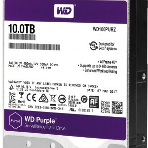 10,0TB WD Purple Surveillance SATA3/256MB/5400rpm