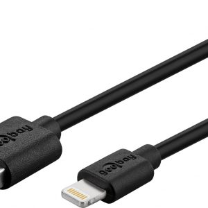Oplaadkabel USB Lightning 1.0M Zwart Goobay