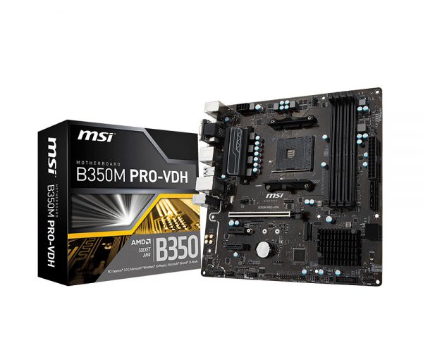MSI AM4 B350M PRO-VDH V/GBL/DDR4/USB3/µATX