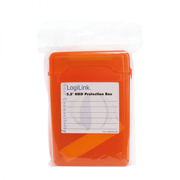 1x3,5" HDD Protection Box LogiLink Oranje