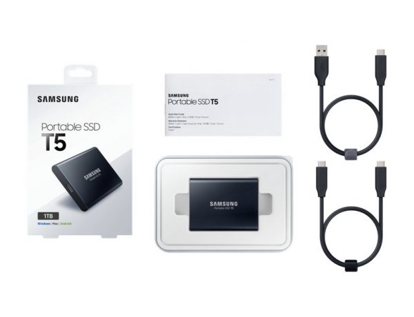 1,0TB Samsung Portable SSD T5 2,5"/Zwart/USB3.1
