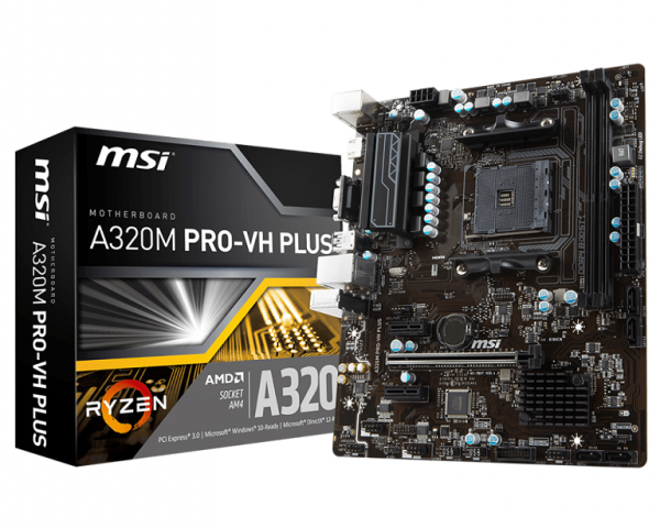 MSI AM4 A320M PRO-VH PLUS V/GBL/DDR4/USB3/µATX