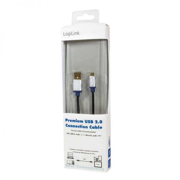 USB 2.0 A --> micro B 1.00m LogiLink Premium
