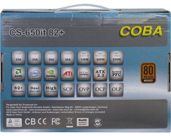 Inter-Tech Coba CS-450 IT 450W ATX / 82+