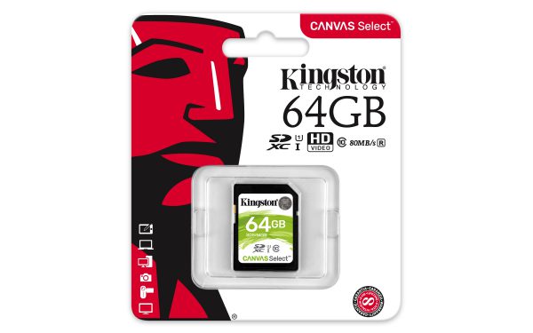SDXC Card 64GB Kingston UHS-I Canvas Select