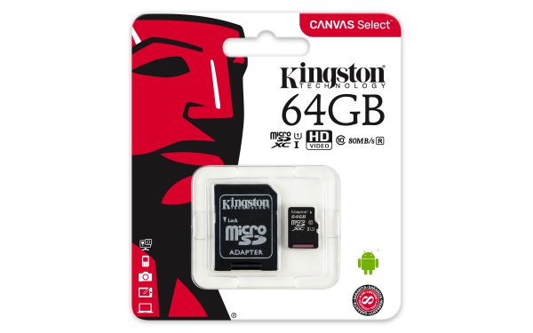 SDXC Card Micro 64GB Kingston UHS-I Canvas Select