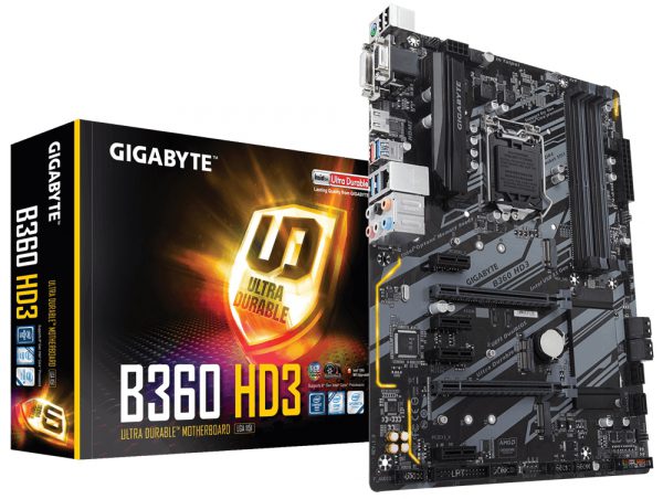 Gigabyte 1151 B360 HD3 V/GBL/DDR4/USB3/ATX