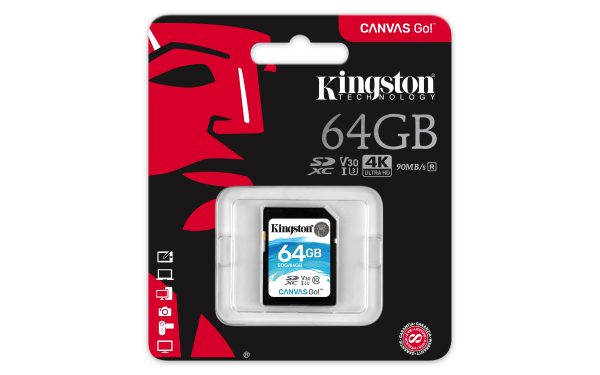 SDXC Card 64GB Kingston U3 V30 Canvas GO
